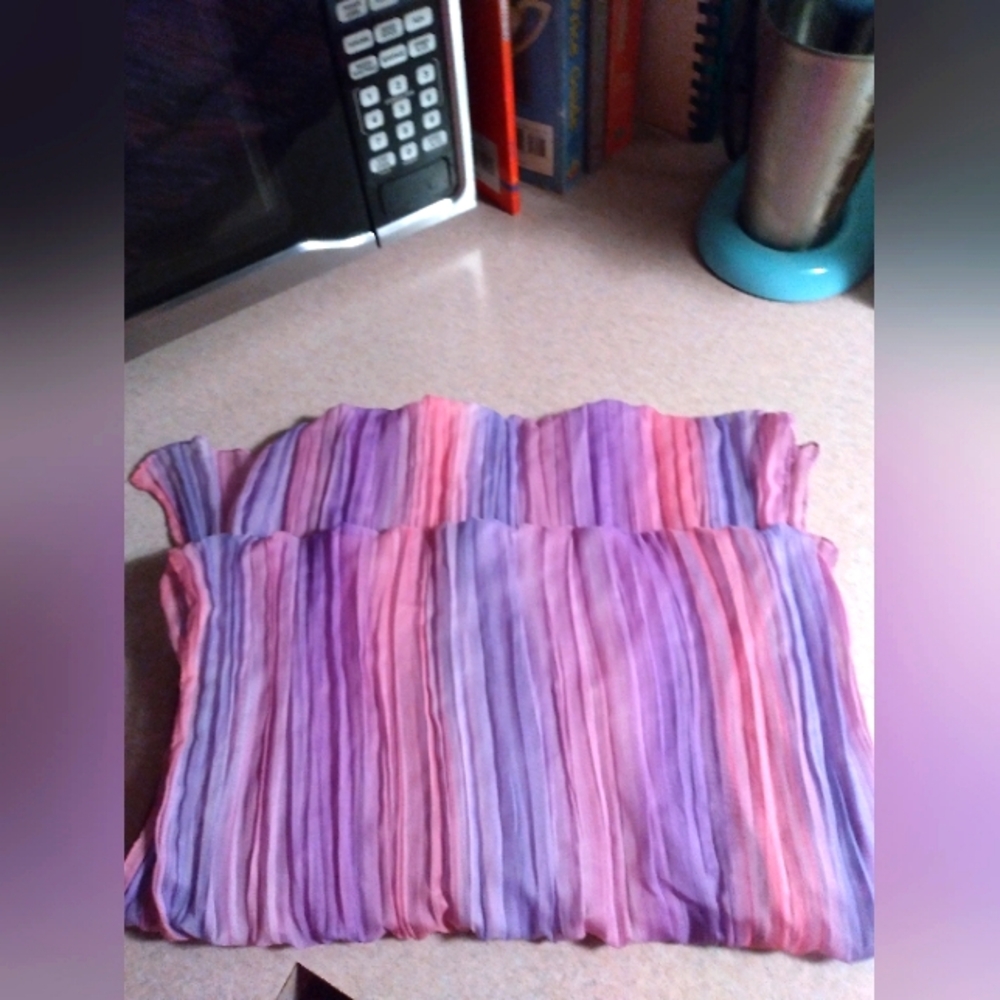 Crinkle Silk Chiffon Scarf/ Crafting Fabric